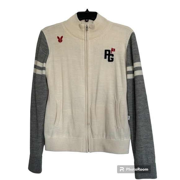 Genuine PEARLY GATES GOLF Women's Knit Bunny Cashmere Zip-up Size 1 - Picture 1 of 12